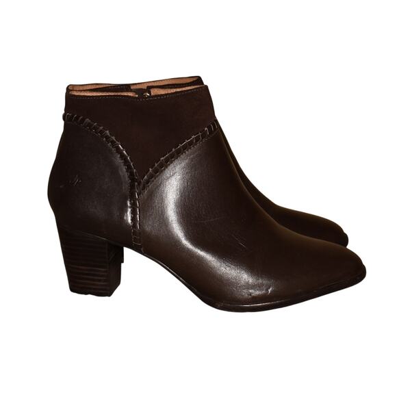 JACK‎ ROGERS $178 Dark Brown Leather Ankle Chandler Bootie Size 8.5 M - Picture 3 of 7